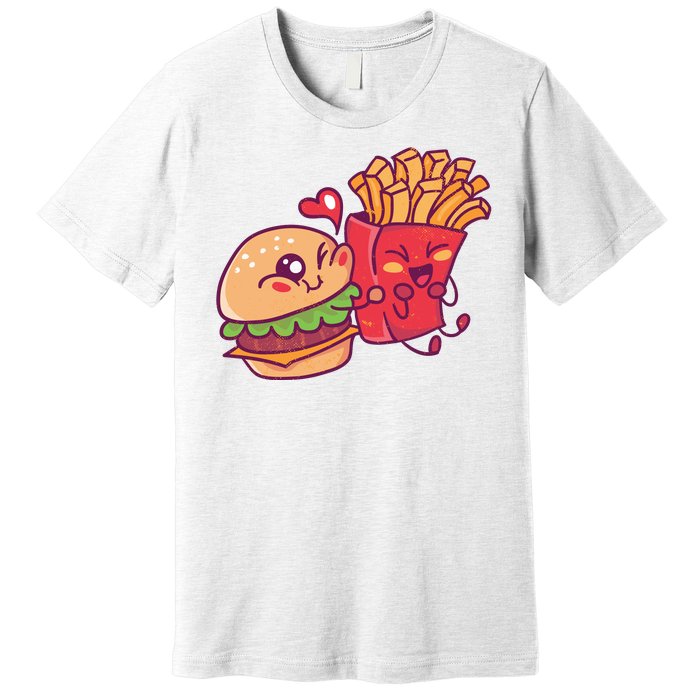 Burger Loves Fries Premium T-Shirt