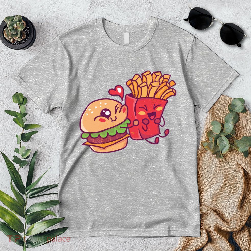 Burger Loves Fries Premium T-Shirt