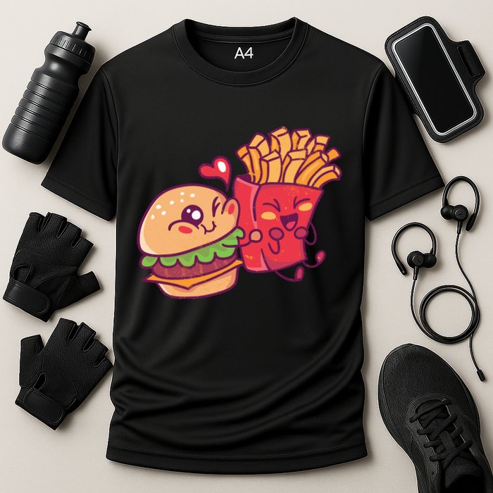 Burger Loves Fries Cooling Performance Crew T-Shirt
