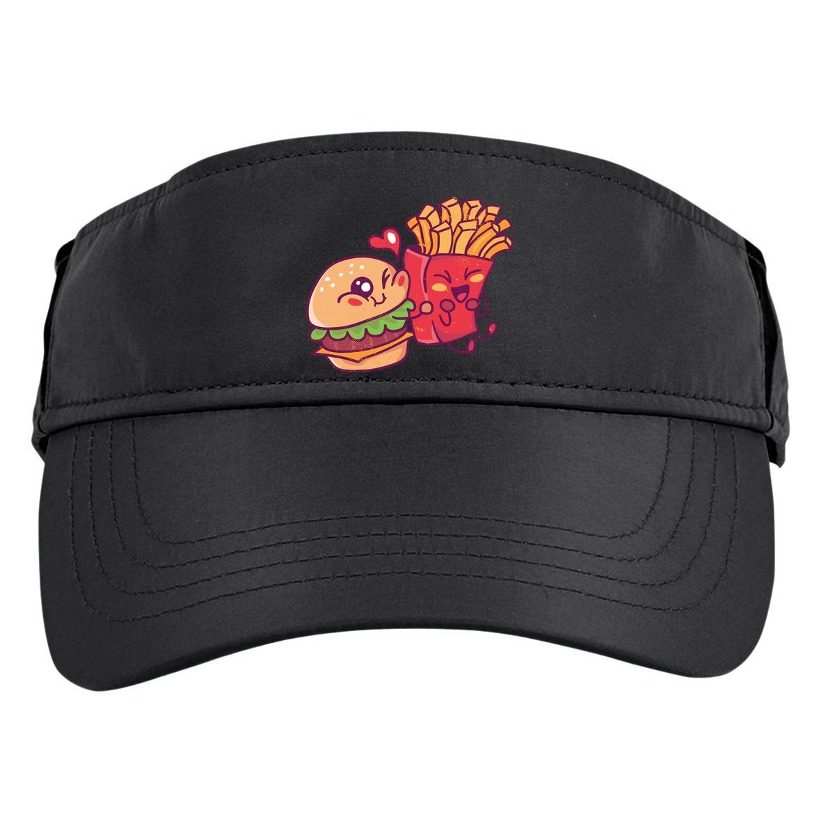 Burger Loves Fries Adult Drive Performance Visor