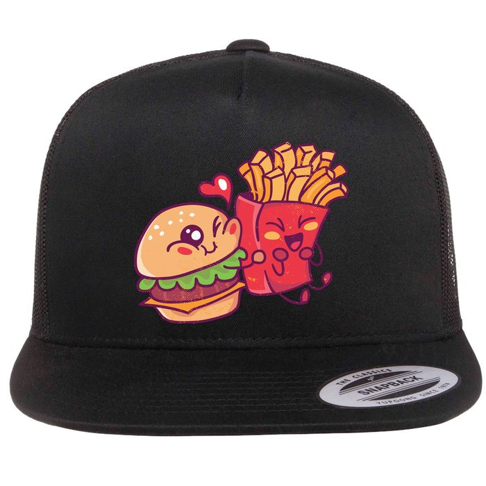 Burger Loves Fries Flatbill Hat