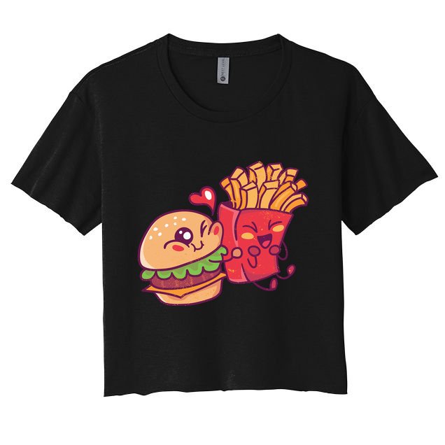 Burger Loves Fries Crop Top
