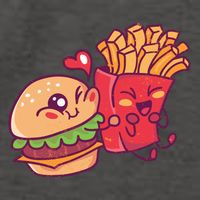 Burger Loves Fries Vector Backpack