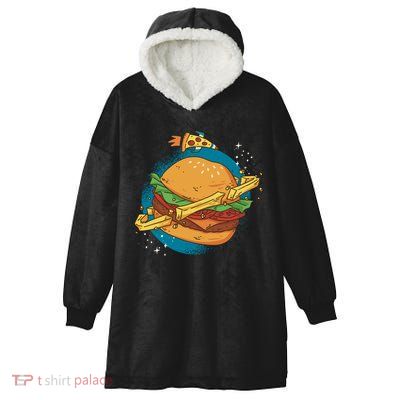 Burger Planet Hooded Wearable Blanket