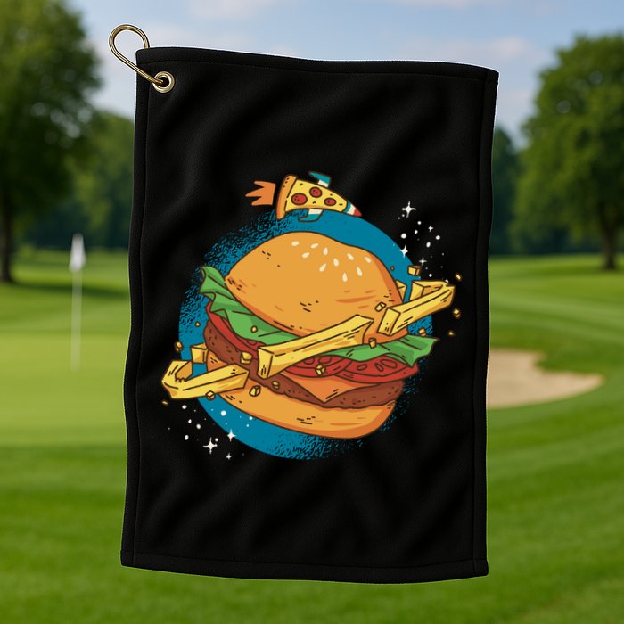 Burger Planet Golf Towel