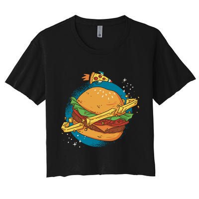 Burger Planet Crop Top