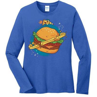 Burger Planet Ladies Long Sleeve Shirt