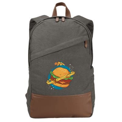Burger Planet Cotton Canvas Backpack