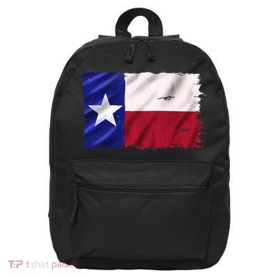 Burlap Vintage Texas Flag 16 in Basic Backpack