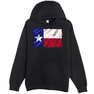 Burlap Vintage Texas Flag Premium Pullover Hoodie