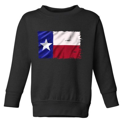 Burlap Vintage Texas Flag Toddler Sweatshirt