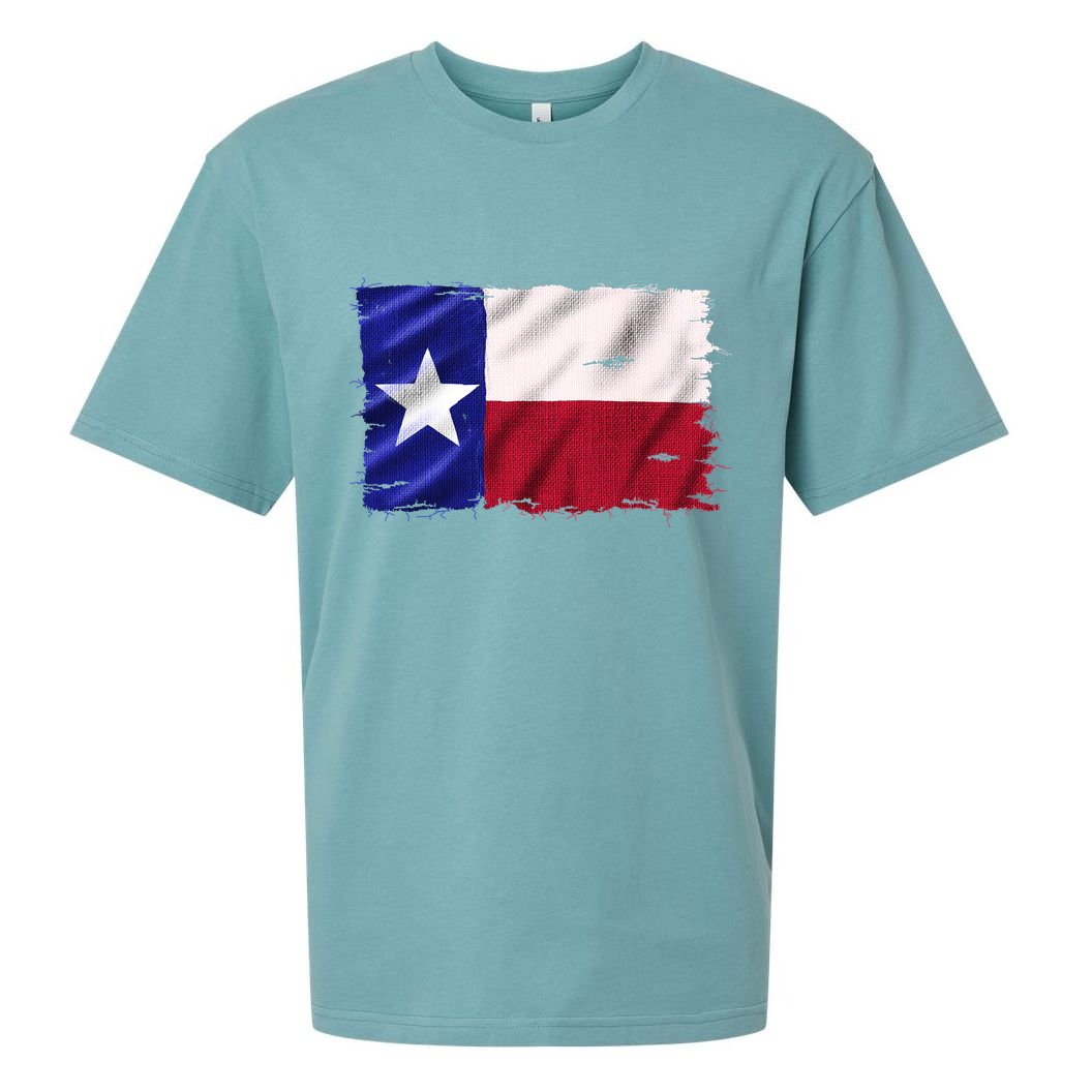 Burlap Vintage Texas Flag Sueded Cloud Jersey T-Shirt