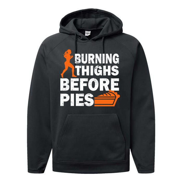 Burning Thighs For Christmas Pies Performance Fleece Hoodie