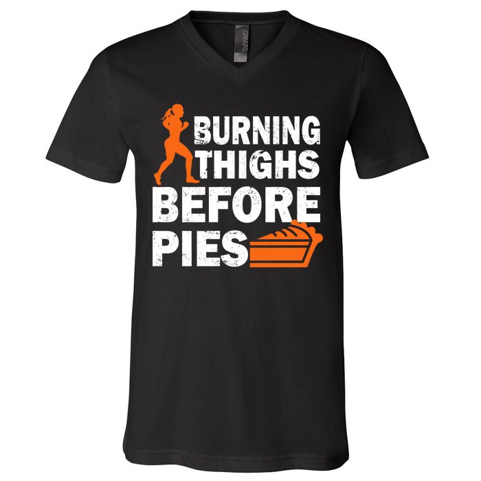 Burning Thighs For Christmas Pies V-Neck T-Shirt