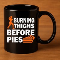 Burning Thighs For Christmas Pies 11oz C Handle Ceramic Mug