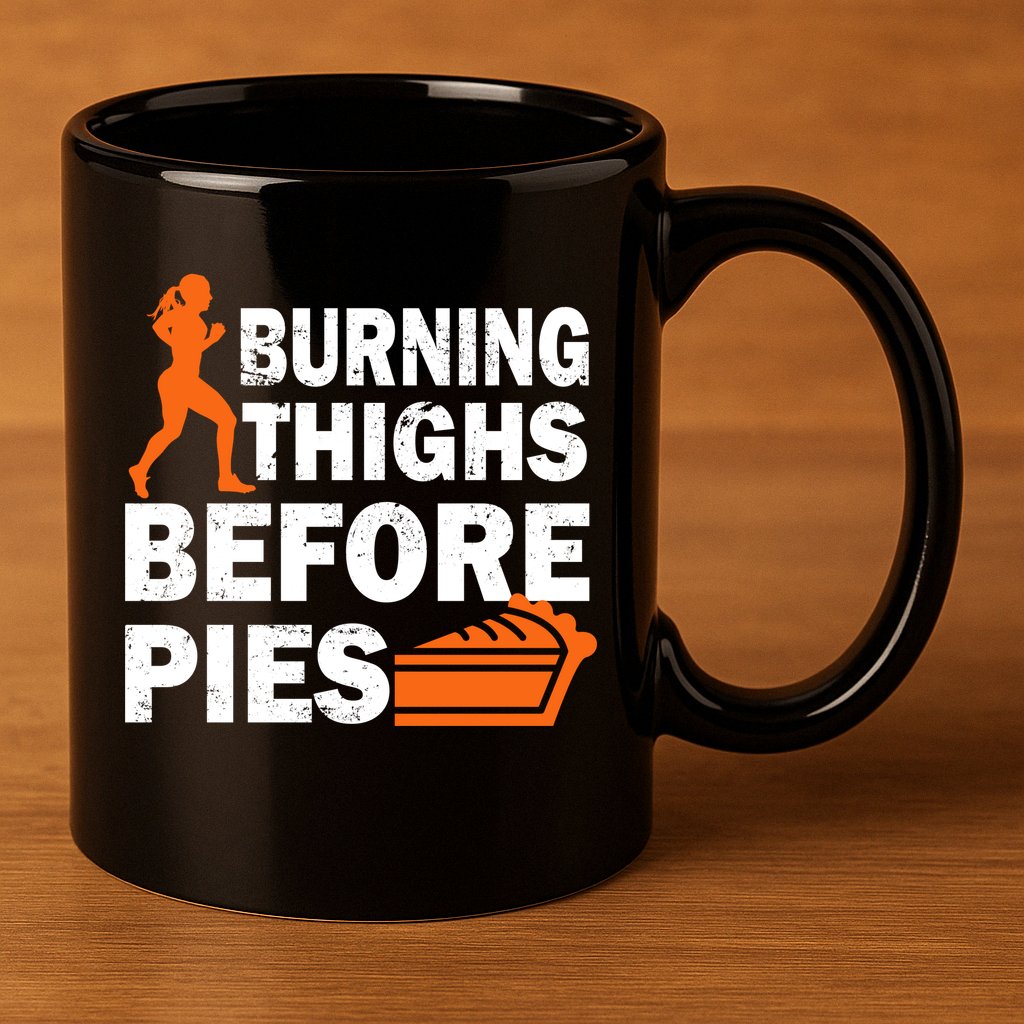 Burning Thighs For Christmas Pies 11oz C Handle Ceramic Mug