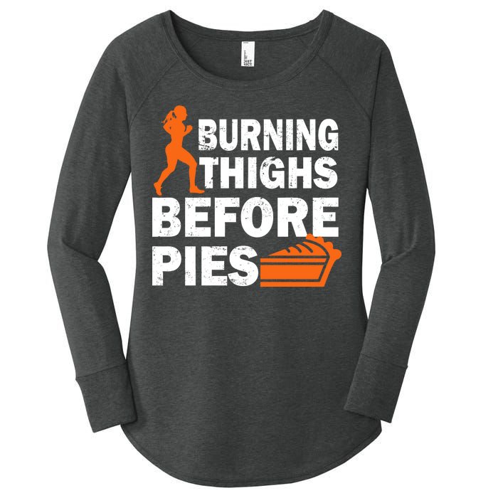 Burning Thighs For Christmas Pies Women's Perfect Tri Tunic Long Sleeve Shirt