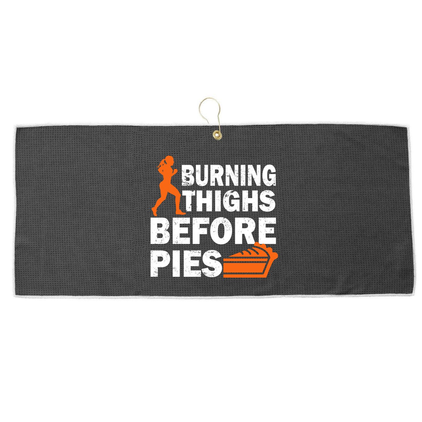 Burning Thighs For Christmas Pies Large Microfiber Waffle Golf Towel