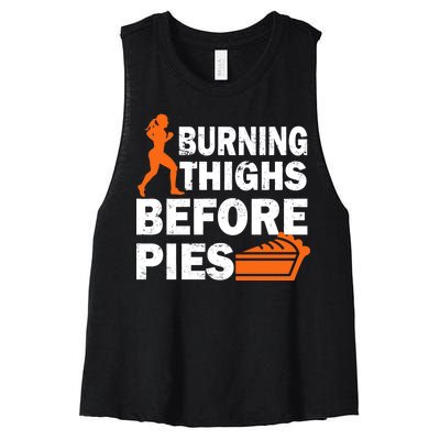 Burning Thighs For Christmas Pies Women's Racerback Cropped Tank