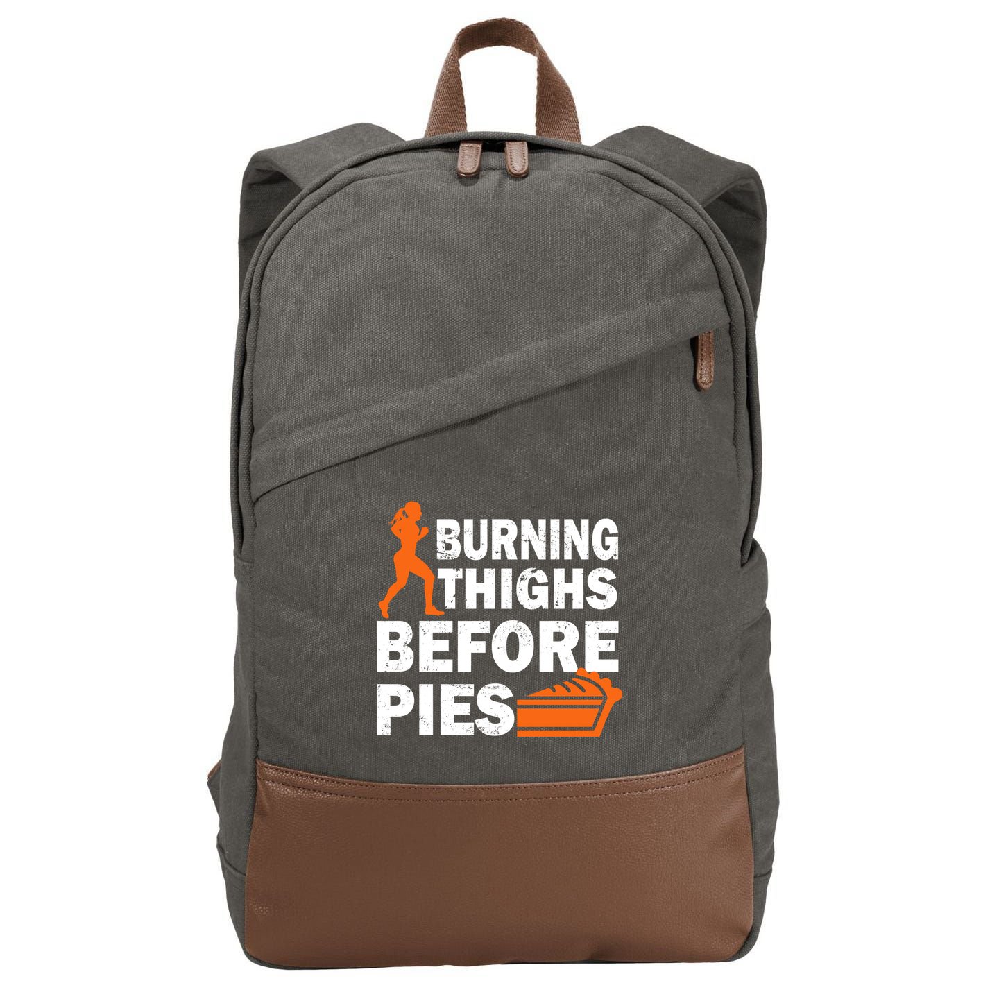 Burning Thighs For Christmas Pies Cotton Canvas Backpack