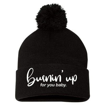 Burning Up For You Baby  Pom Pom 12in Knit Beanie