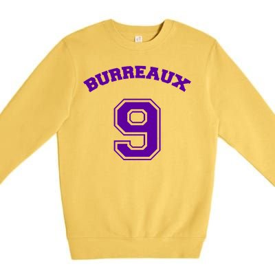 Burreaux Number 9 Louisiana Football Fan Premium Crewneck Sweatshirt