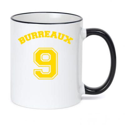 Burreaux Number 9 Louisiana Football Fan 11oz Black Color Changing Mug