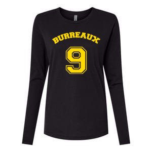 Burreaux Number 9 Louisiana Football Fan Womens Cotton Relaxed Long Sleeve T-Shirt