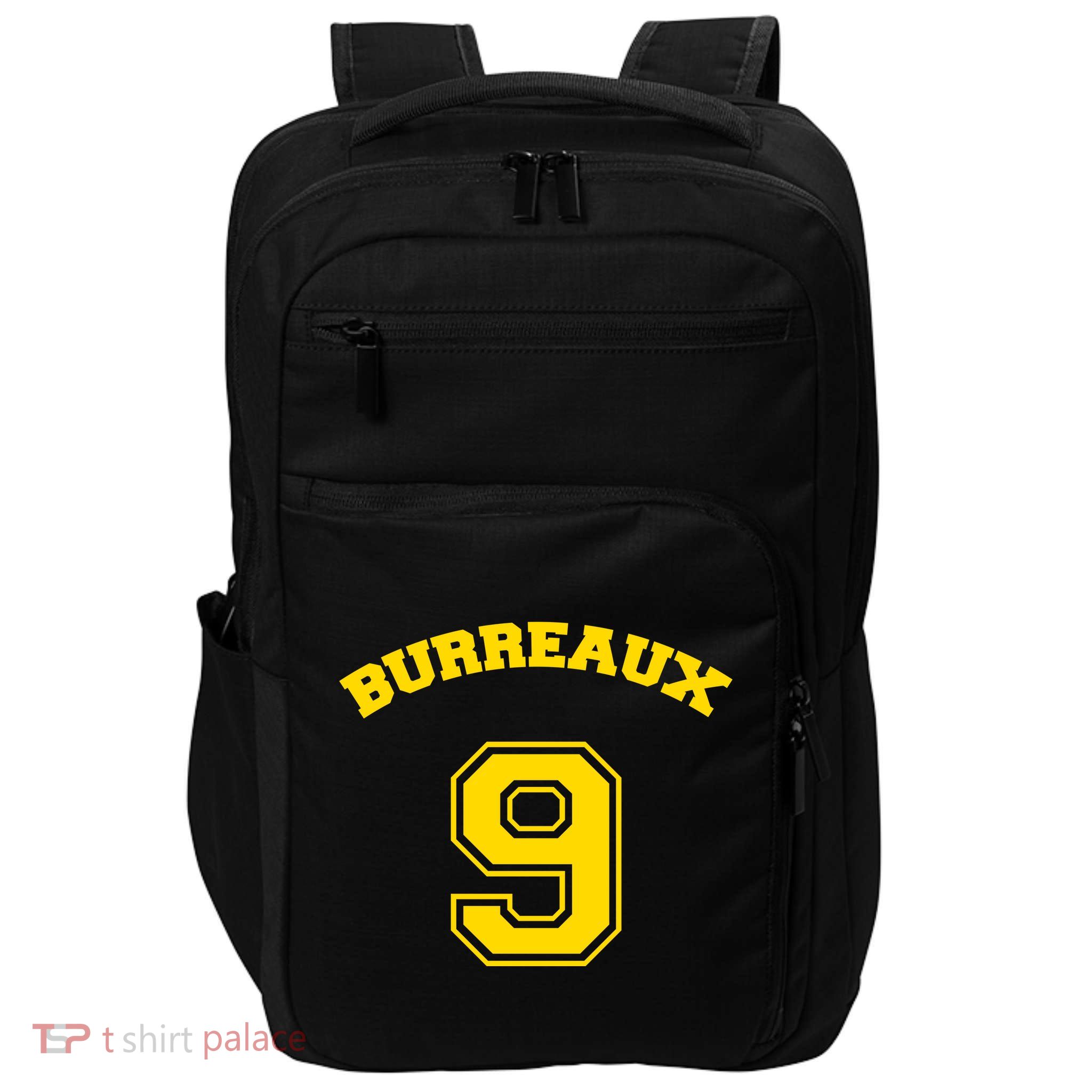 Burreaux Number 9 Louisiana Football Fan Impact Tech Backpack