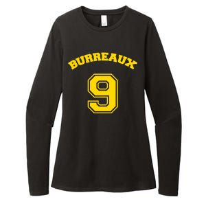 Burreaux Number 9 Louisiana Football Fan Womens CVC Long Sleeve Shirt