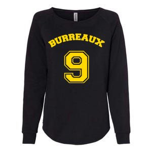 Burreaux Number 9 Louisiana Football Fan Womens California Wash Sweatshirt