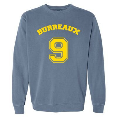 Burreaux Number 9 Louisiana Football Fan Garment-Dyed Sweatshirt