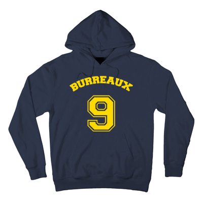 Burreaux Number 9 Louisiana Football Fan Hoodie