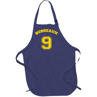 Burreaux Number 9 Louisiana Football Fan Full-Length Apron With Pockets