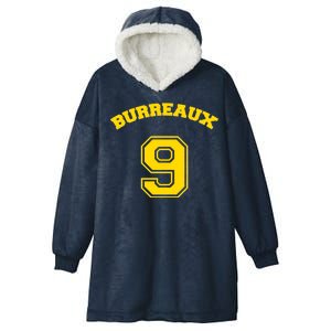 Burreaux Number 9 Louisiana Football Fan Hooded Wearable Blanket