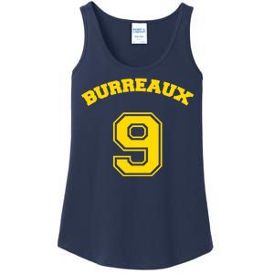 Burreaux Number 9 Louisiana Football Fan Ladies Essential Tank