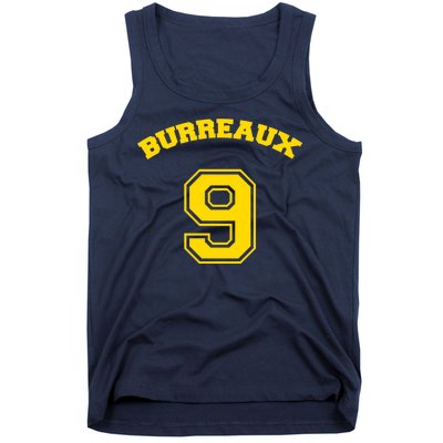 Burreaux Number 9 Louisiana Football Fan Tank Top