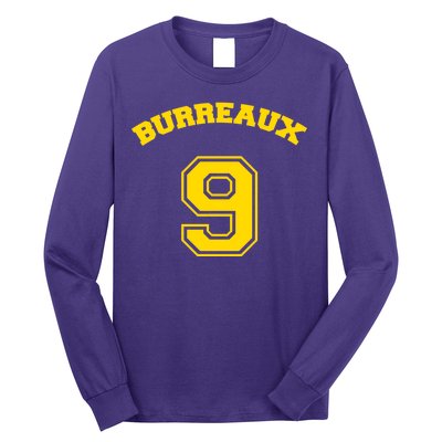 Burreaux Number 9 Louisiana Football Fan Long Sleeve Shirt