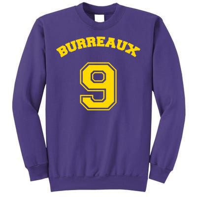 Burreaux Number 9 Louisiana Football Fan Sweatshirt