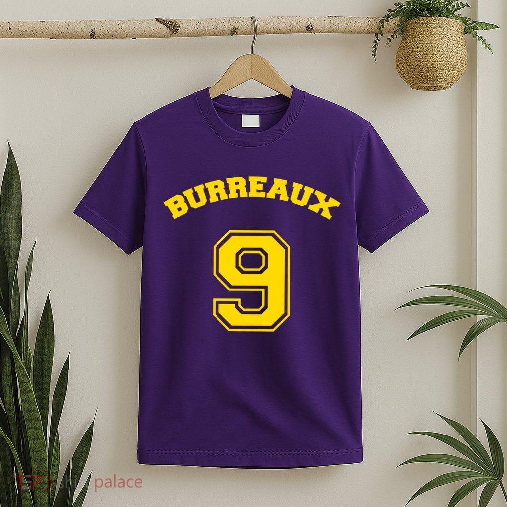 Burreaux Number 9 Louisiana Football Fan T-Shirt