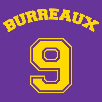Burreaux Number 9 Louisiana Football Fan T-Shirt