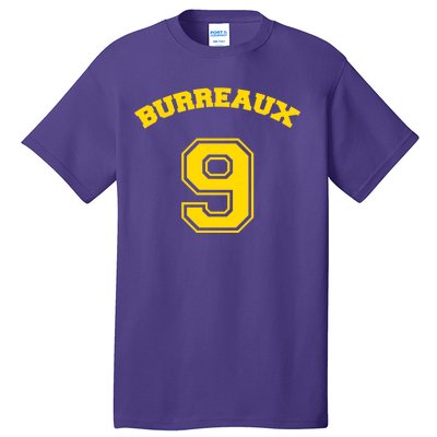 Burreaux Number 9 Louisiana Football Fan Tall T-Shirt