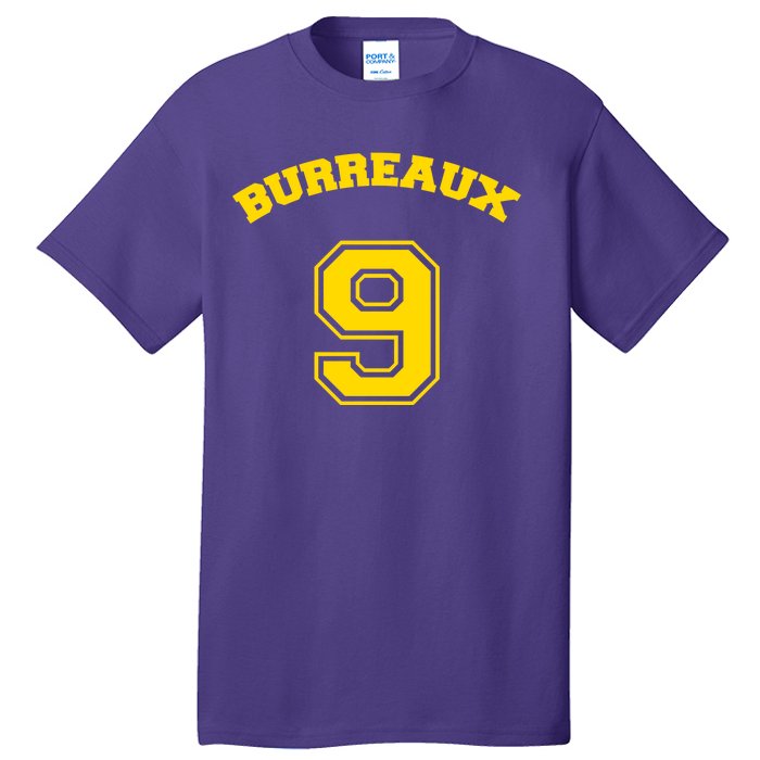 Burreaux Number 9 Louisiana Football Fan Tall T-Shirt