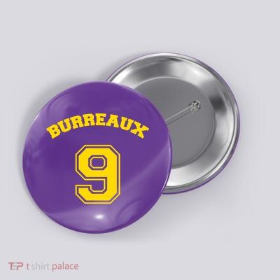 Burreaux Number 9 Louisiana Football Fan Button
