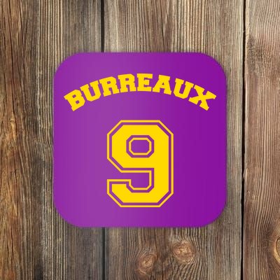 Burreaux Number 9 Louisiana Football Fan Coaster