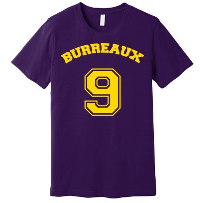 Burreaux Number 9 Louisiana Football Fan Premium T-Shirt