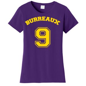 Burreaux Number 9 Louisiana Football Fan Women's T-Shirt