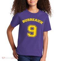 Burreaux Number 9 Louisiana Football Fan Kids T-Shirt