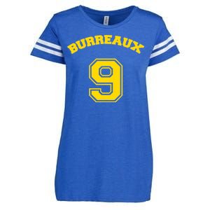 Burreaux Number 9 Louisiana Football Fan Enza Ladies Jersey Football T-Shirt