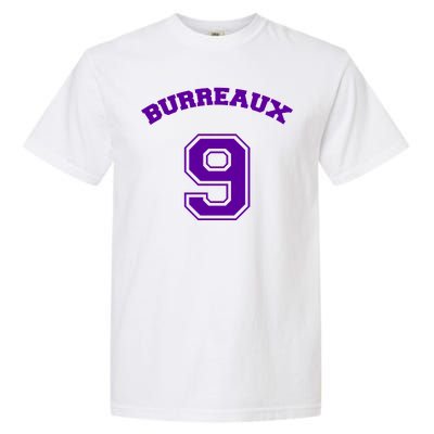 Burreaux Number 9 Louisiana Football Fan Garment-Dyed Heavyweight T-Shirt